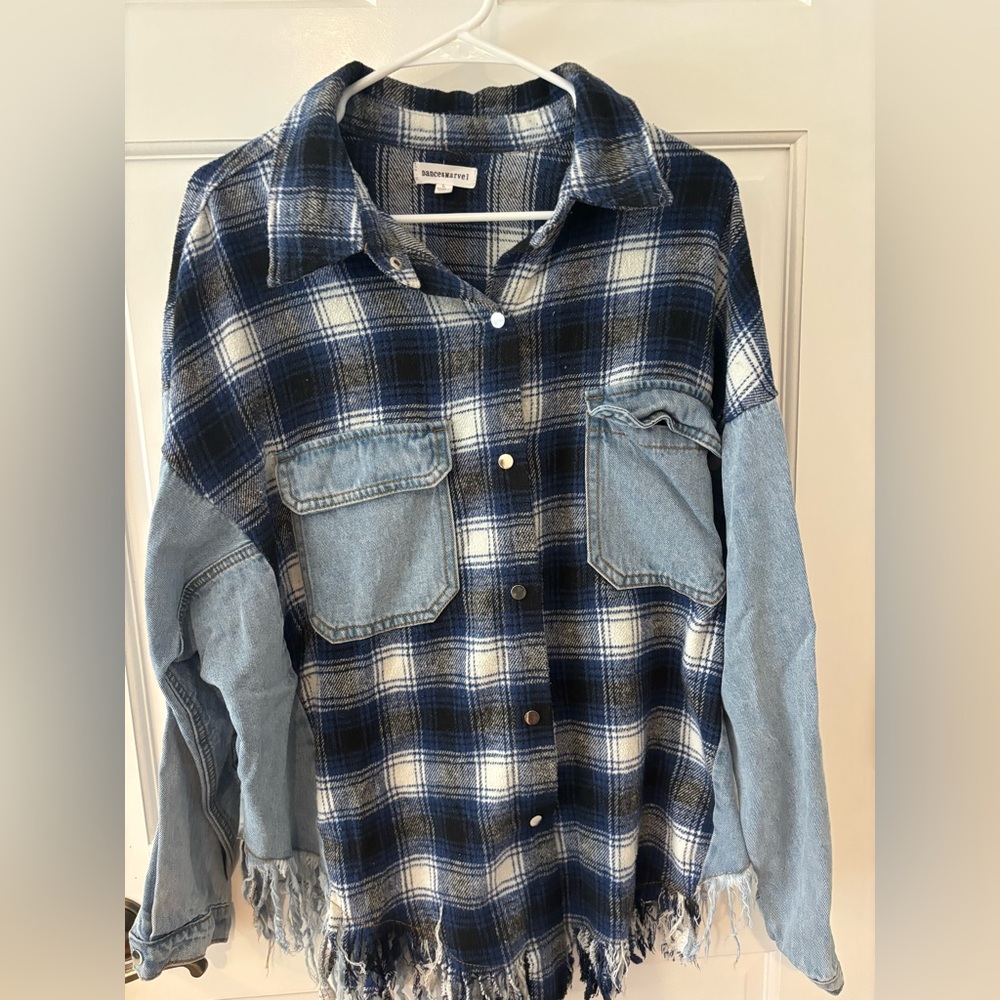 Flannel and Jean Shacket